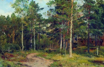 Iván Ivánovich Shishkin Painting - Camino del paisaje otoñal en el bosque 1894 Ivan Ivanovich